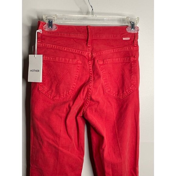 Free People Mother Denim High Waisted Rascal Ankle Fray Chalk It Up Size 24 NWT - Picture 6 of 7